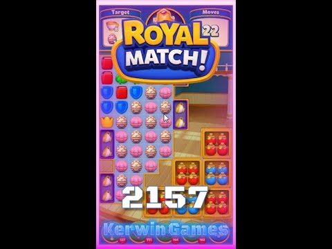 Royal Match Level 2157 - No Boosters Gameplay