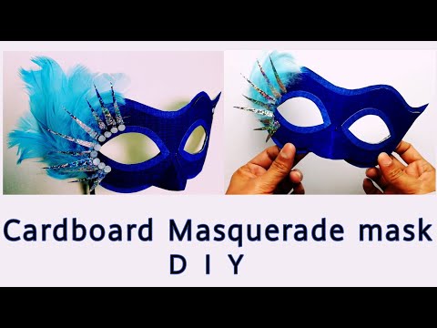 How To Make Cardboard Masquerade Mask/ Paper Masquerade Mask/DIY Masquerade mask