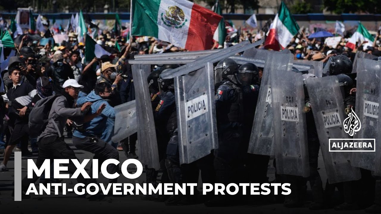Clashes in Mexico City amid Gen-Z styled protests over crime and corruption