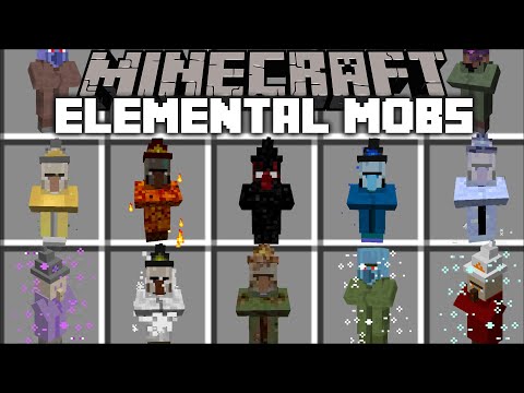 EPIC Minecraft Elemental Mobs Mod - Defeating Evil Villager Monsters!