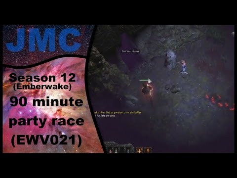 Path of Exile - New record for 90 minute party race - level 36 (EWV021)