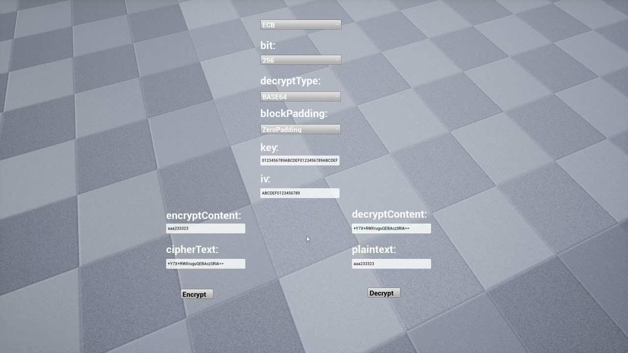 UE4 UE5 C++ OpensslAes Encryption and decryption
