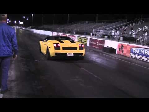 Lamborghini Gallardo Twin Turbo Drag Racing 1/4 mile