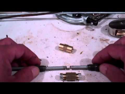 How to connect brake lines with new fittings & a union