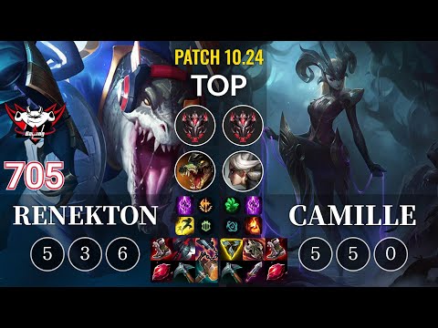 JDG 705 Renekton vs Camille Top - KR Patch 10.24