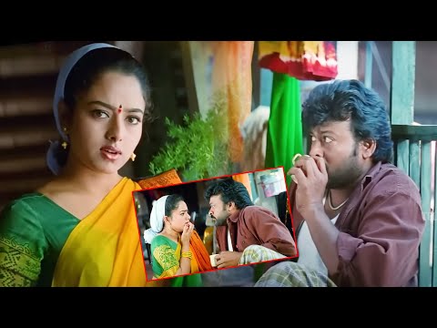 Soundarya And Chiranjeevi Funny Comedy Love Scene | Telugu Best Movie Scene | @TeluguVideoZ