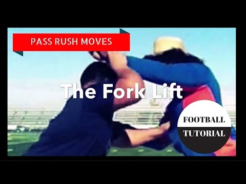 Pass Rush Moves  - THE FORK LIFT - Defensive Line Drills - American Football Tutorial Video