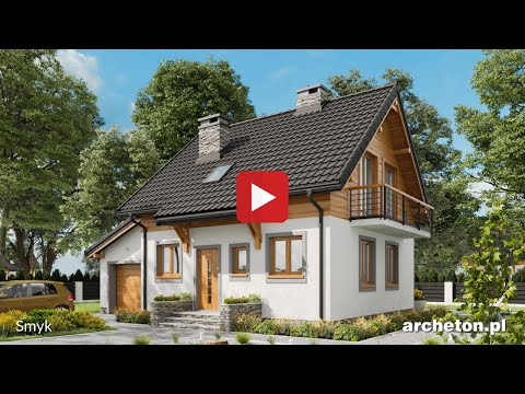 Projekt domu Smyk - archeton.pl - z użytkowym poddaszem 110,8 m2
