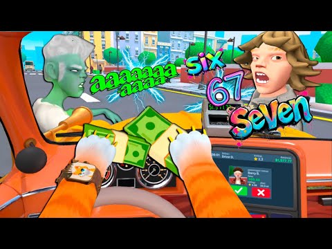 SIX SEVEN AND ZOMBIES WERE BEATEN AND THROWED OUT OF A TAXI IN TAXI DRIVER VR