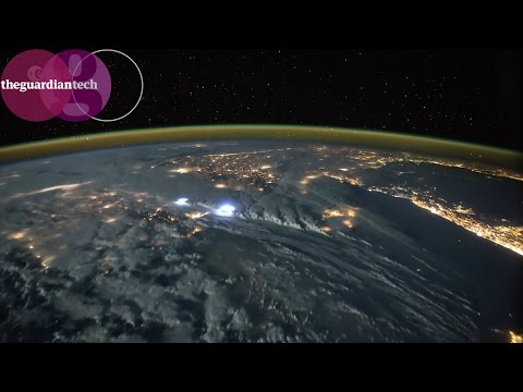 Lightning storms from space - timelapse video
