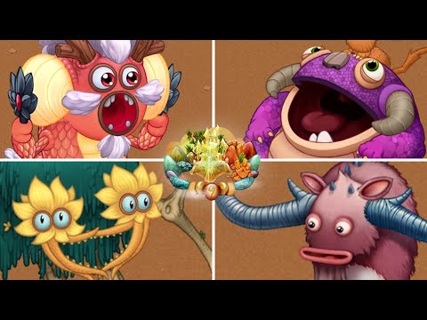 Amber Island - All Monsters Sounds & Animations | My Singing Monsters