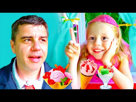 Stacy plays toy restaurant