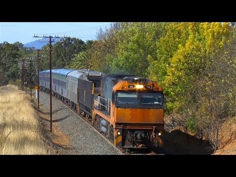 Australian Passenger Trains : NR114 on The Overland at Great Western.  Sat 27/04/13