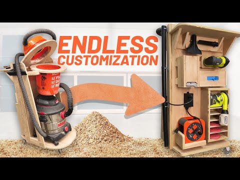 French cleat dust collection cart build | Easy empty & feature packed