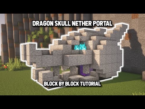 Minecraft | Dragon Skull Nether Portal | Tutorial