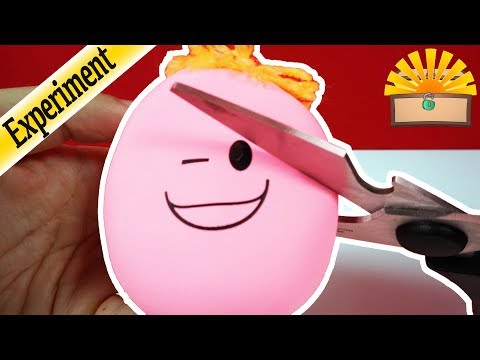 STRESS BALL ZERSCHNEIDEN - Was steck darin ? KINDER EXPERIMENT deutsch