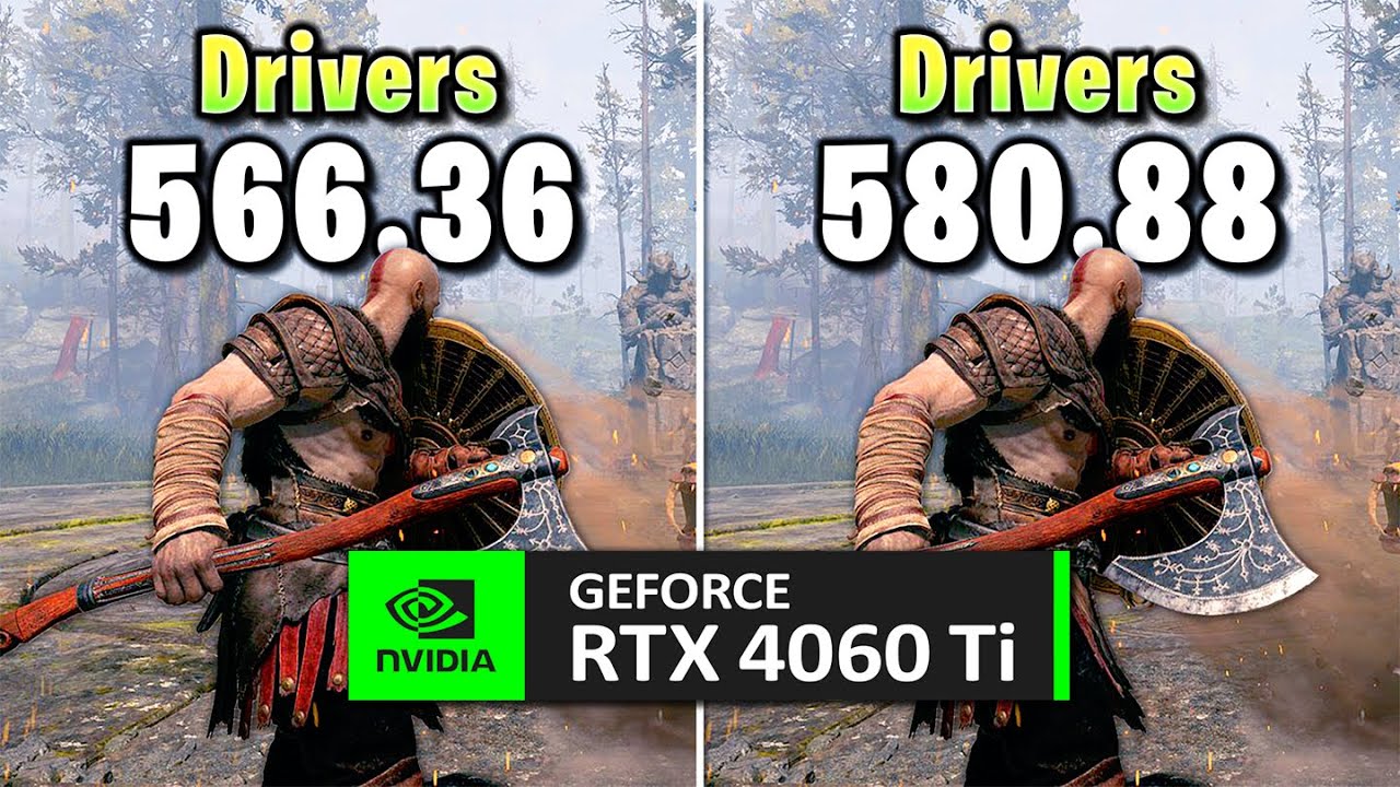 Nvidia Drivers 580.88 on RTX 4060 Ti - 10 Games Tested