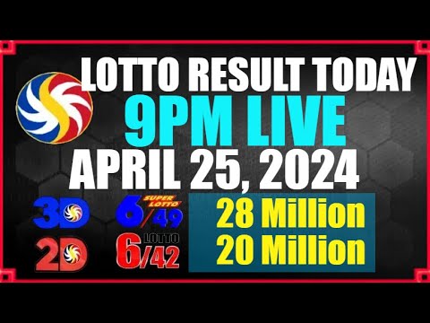 Lotto Result Today 9pm April 25, 2024 PCSO LIVE DRAW RESULT