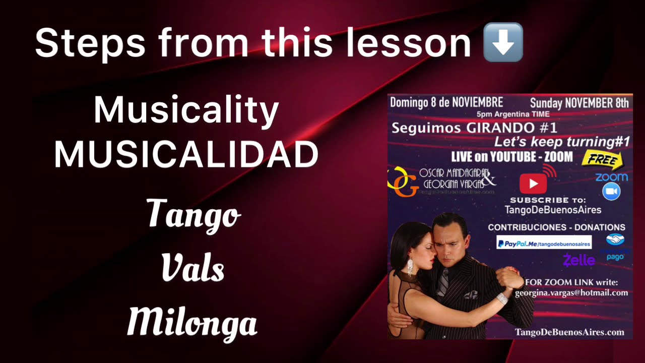 Musicality TANGO #VALS MILONGA Giro from LIVE lesson Seguimos girando #1 Georgina &Oscar Mandagaran