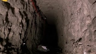 Rare view of tunnels under border wall