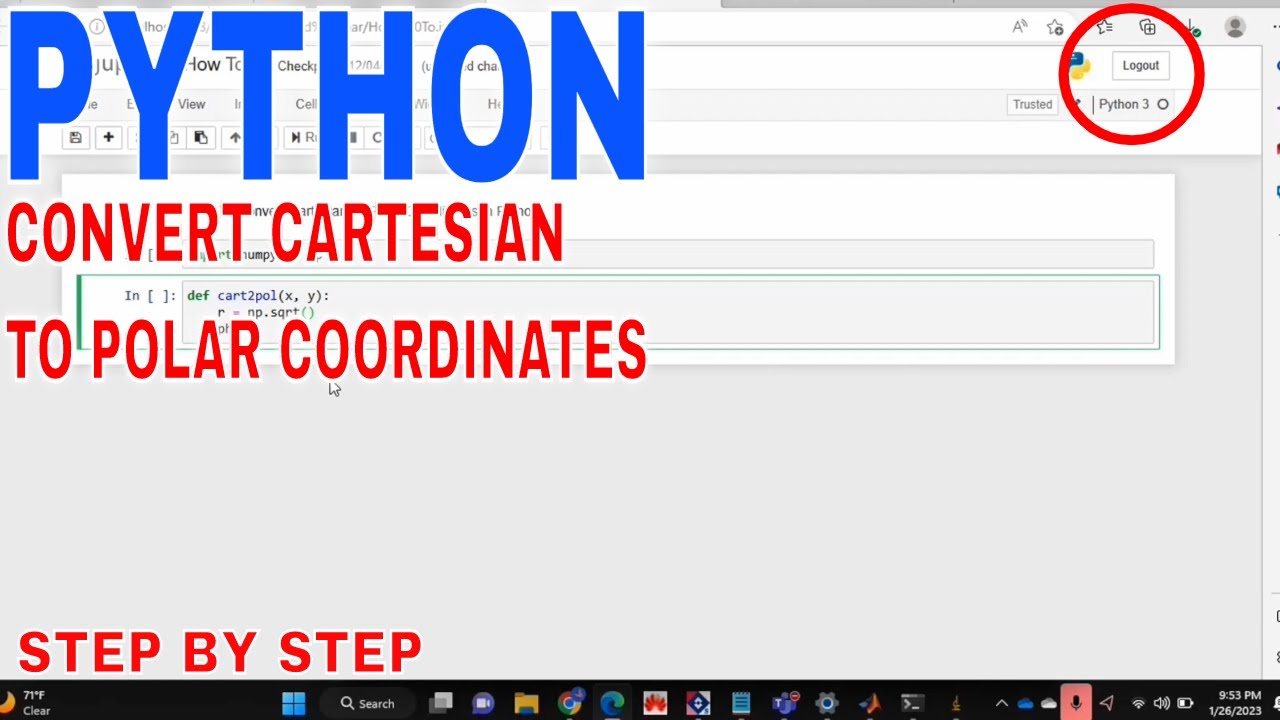 How do you convert to polar coordinates in Python? Tipseri