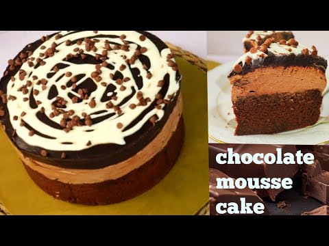 චොකලට් මූස් කේක් එකක් හදමු/ chocolate mousse cake/chocolate mousse cake recipe sinhala/mousse cake