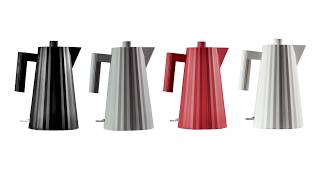 Alessi Waterkoker Plissé - droogkookbeveiliging - rood - Michele de Lucchi - 1.7 liter - MDL06 R