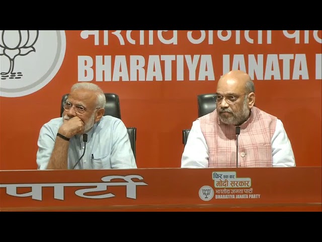 WATCH : Press Conference by PM Modi & Amit Shah at BJP Head Office, New Delhi