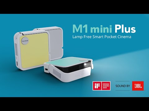 ViewSonic M1 mini Plus Smart LED Pocket Cinema Projector with Wi-Fi, Bluetooth and JBL Speakers