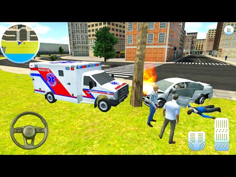Stickman Ambulance Roof Stunts Driver #2 - Emergency VANs Driving Simulator - Android Gameplay