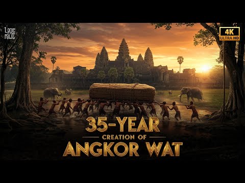 AI video recreating the journey of building Angkor Wat — the great temple of the Khmer Empire