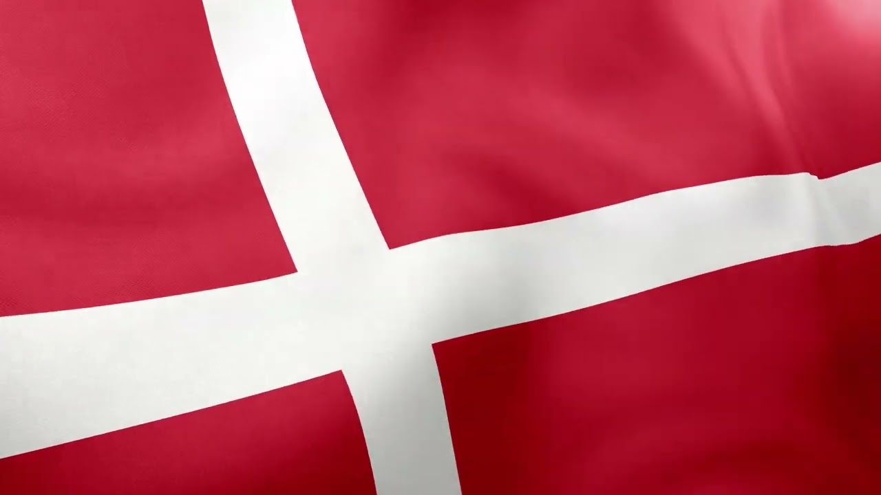 DENMARK - Waving Flag Loop 4K