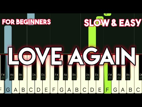 DUA LIPA - LOVE AGAIN | SLOW & EASY PIANO TUTORIAL