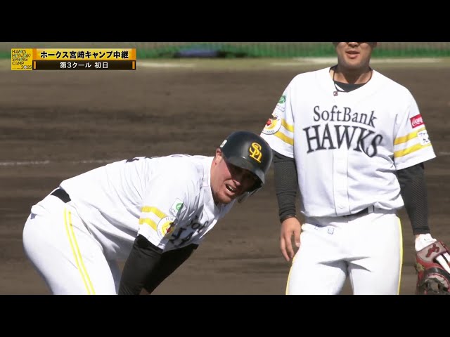 【春季キャンプ】ホークス・リチャード LIVEBPでライナー性の打球をフェンス手前まで飛ばす!!  2025年2月11日 福岡ソフトバンクホークス
