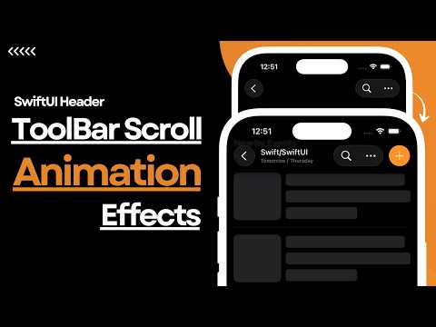 Toolbar Header Scroll Animation Effects Using SwiftUI | Luma's Header Scroll Effect | Xcode 26 thumbnail