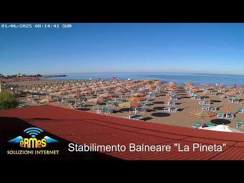 Lido La Pineta Webcam in Tarquinia