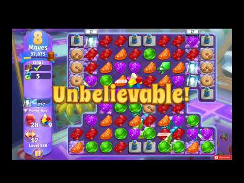 Wonka's World of Candy Level 538 NO BOOSTERS - A S GAMING ✔