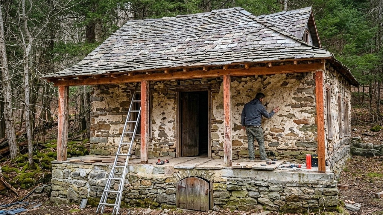 Man restored an abandoned house in the forest from 1957 into his dream home.