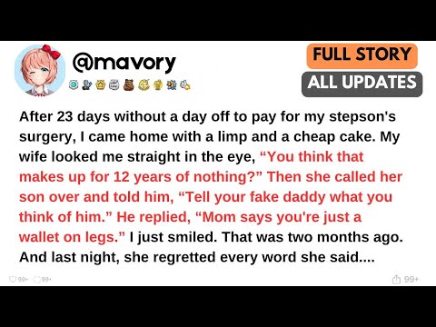 After 23 days without a day off to pay for my stepson's surgery, I came home with a limp and a ...