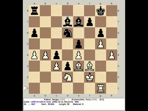 Katkov, Sergey vs Kryvoruchko, Yuriy | Ukraine Chess U20 sf 2002, Kiev
