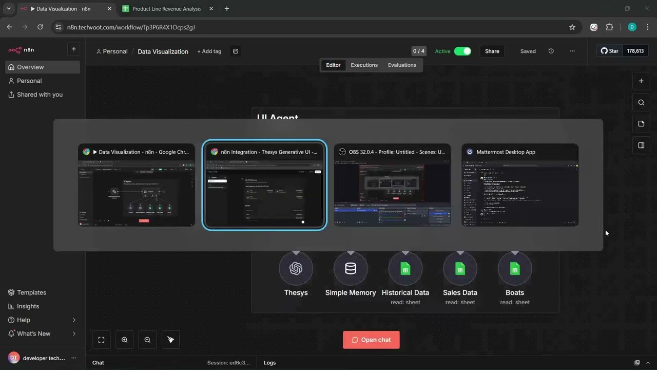 AI-Powered Data Visualization Workflow with n8n
