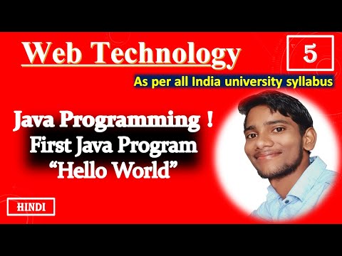 Wt 5 Java Programming First Java Program Hello World Hindi