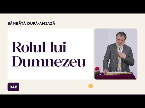 🔴 LIVE - Rolul lui Dumnezeu I Biserica Adventă Biblică