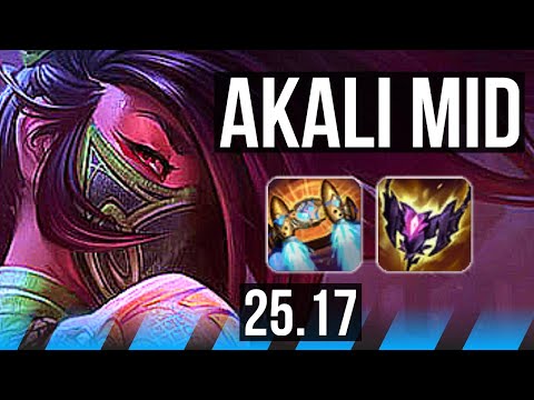 AKALI vs YASUO (MID) | 10/2/5, Legendary | KR Master | 25.17