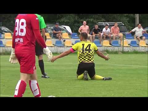 Skrót pierwszej połowy meczu ligi okręgowej Czarni Rudzienice – Constract Lubawa 1:4 (0:1), 20.08.22