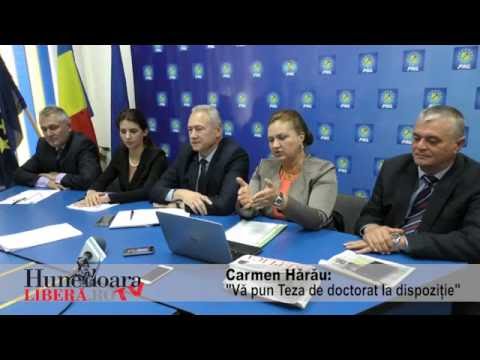 Carmen Hărău: " Vă pun Teza de doctorat la dispoziție"