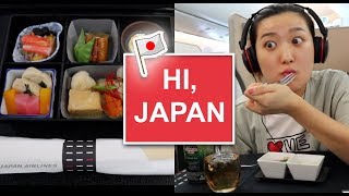 TRAVEL: Hi, Japan (DFW to NRT + Japan Airlines Business Class) | Crystall Cho