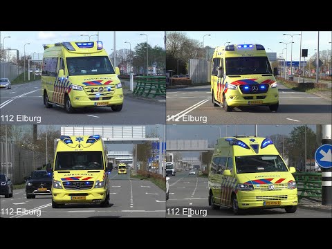 A1 [Rijopleiding]ambulances uit diverse regio's met spoed rond het Isala ziekenhuis in Zwolle
