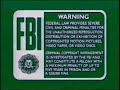 Green FBI Warnings 1991 And Gold Walt Disney Home Video Logo Black Background
