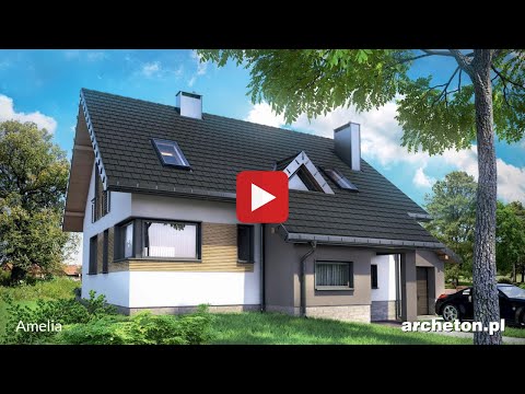 Projekt domu Amelia - archeton.pl - z użytkowym poddaszem 170,6 m2